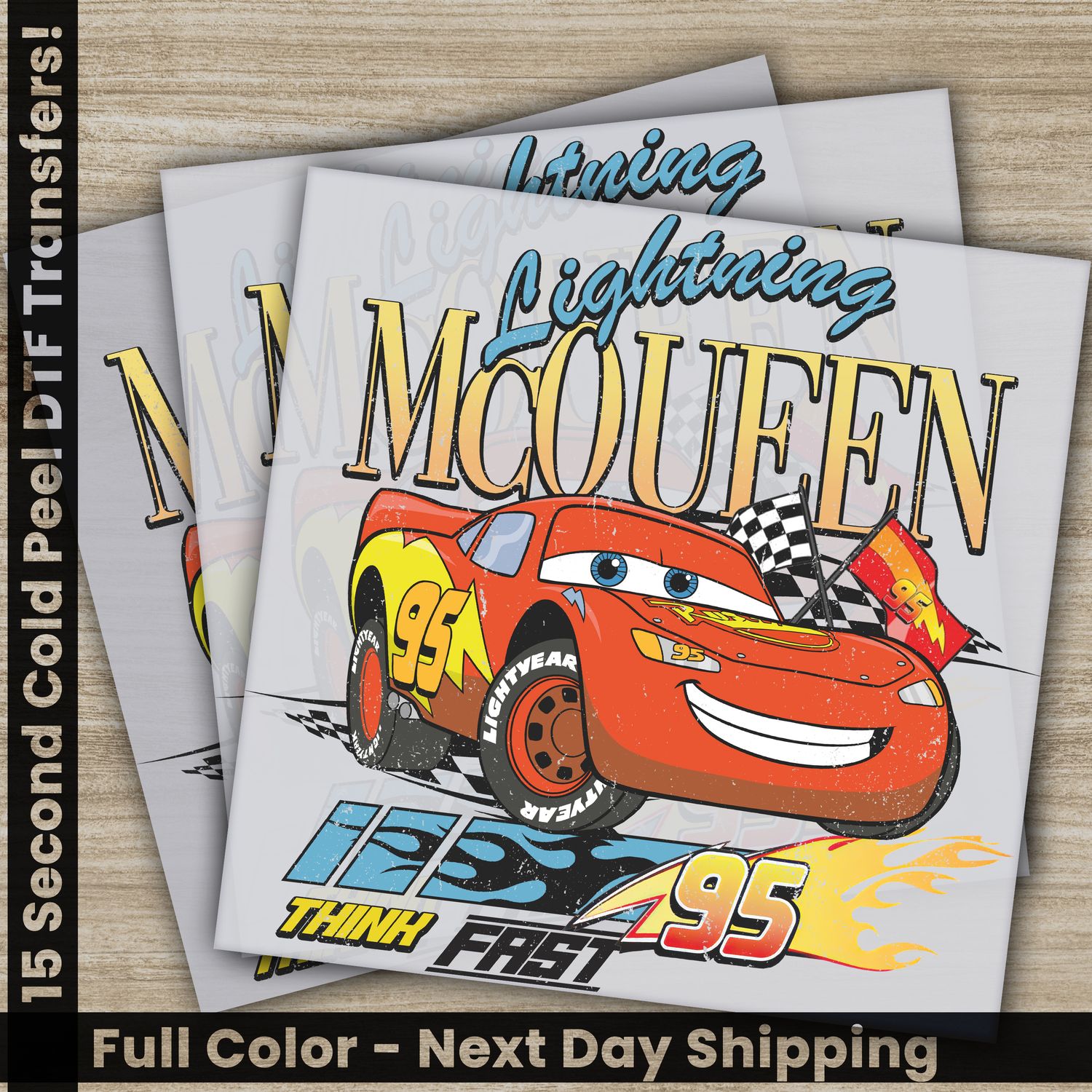 Mc Queen, Lightning, Red Car, Ready to Press DTF