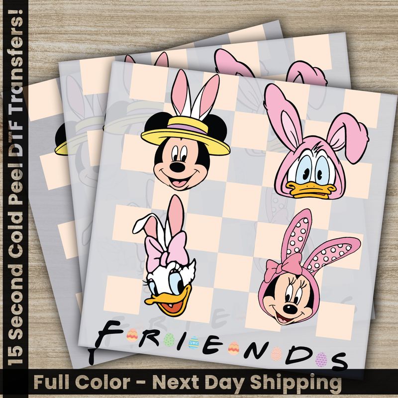 Disney, Friends, Mickey and Minnie, Ready to Press DTF