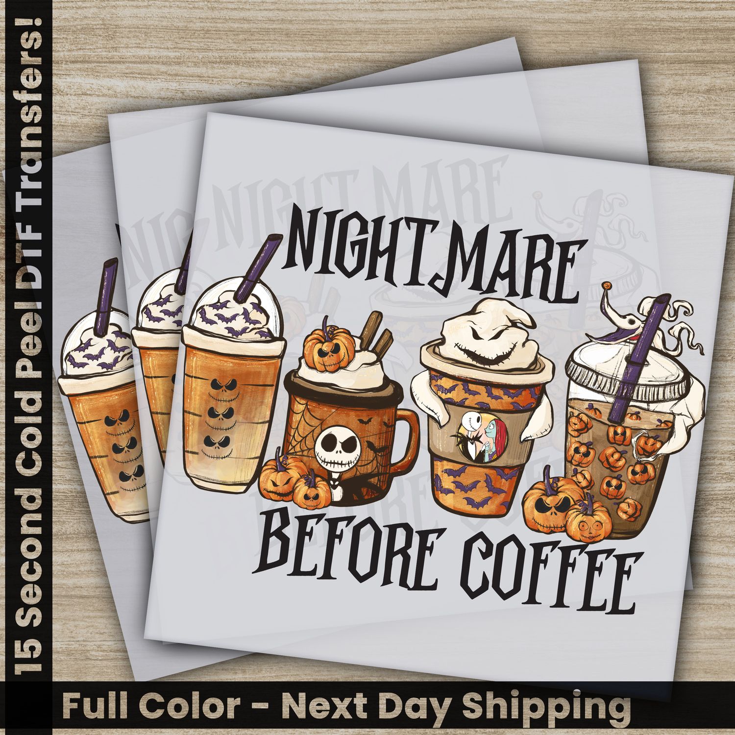 Night Mare Before Coffee, Ready to Press DTF