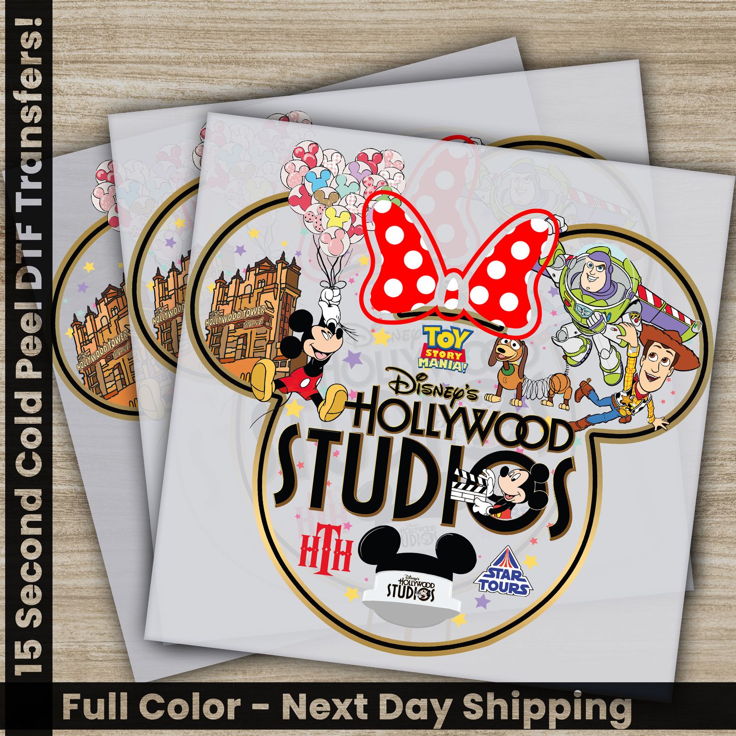 Disney, Minnie, Hollwood Studios, Ready To Press DTF