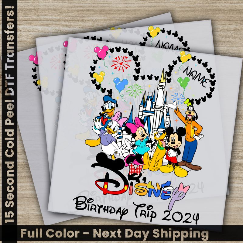 Disney Trip 2024, Ready To Press DTF