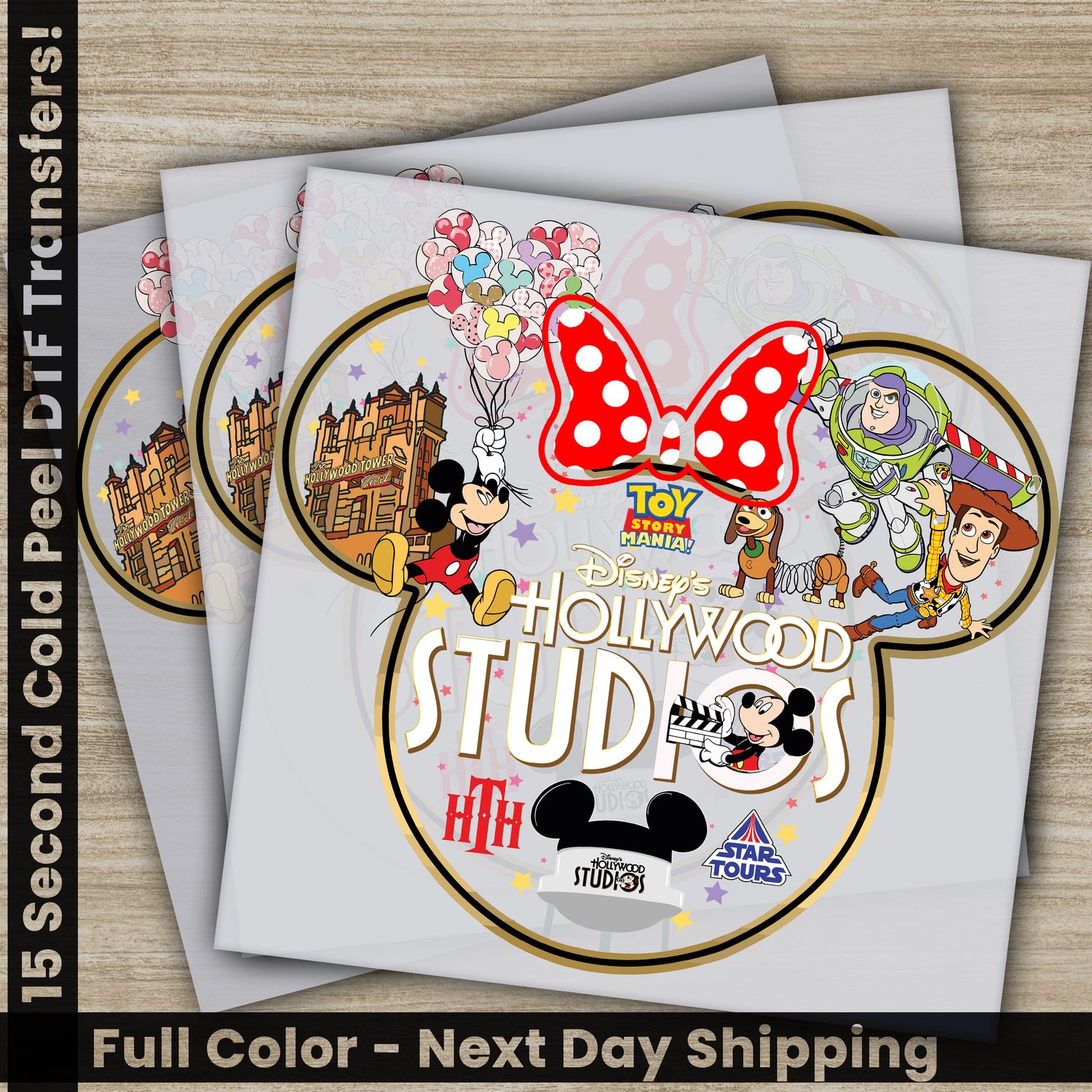 Disney, Minnie, Hollywood Studios, Ready To Press DTF