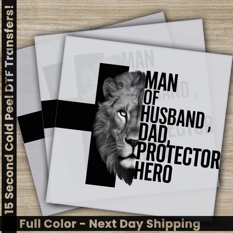 Dad, Husband, Hero, Ready To Press DTF