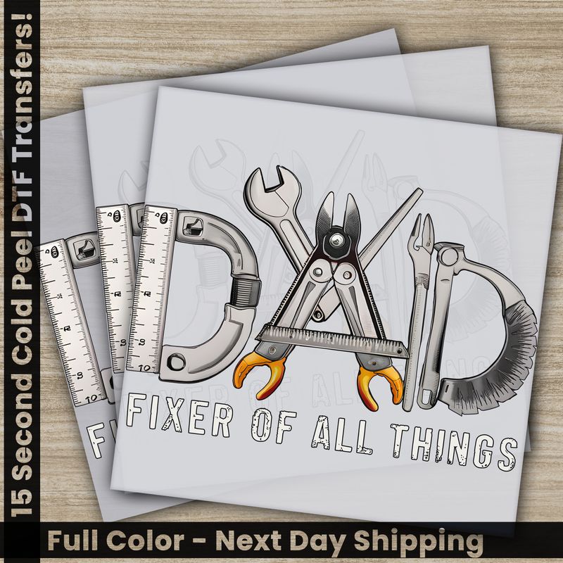 Dad, Husband, Hero, Ready To Press DTF
