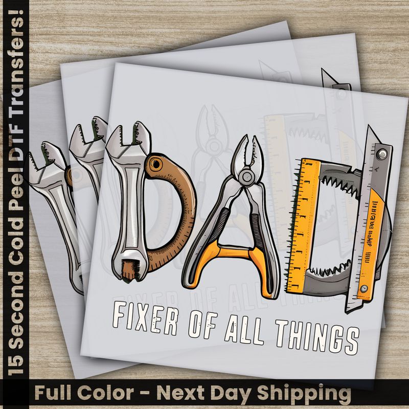 Dad, Husband, Hero, Ready To Press DTF