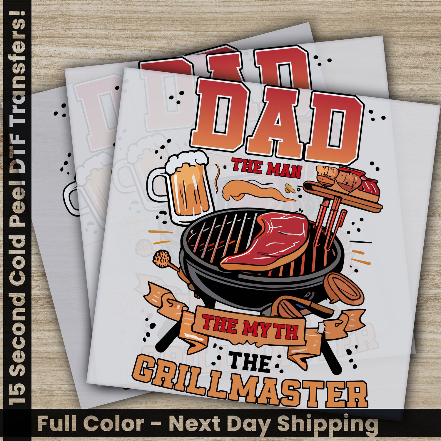 Dad, Husband, Hero, Ready To Press DTF