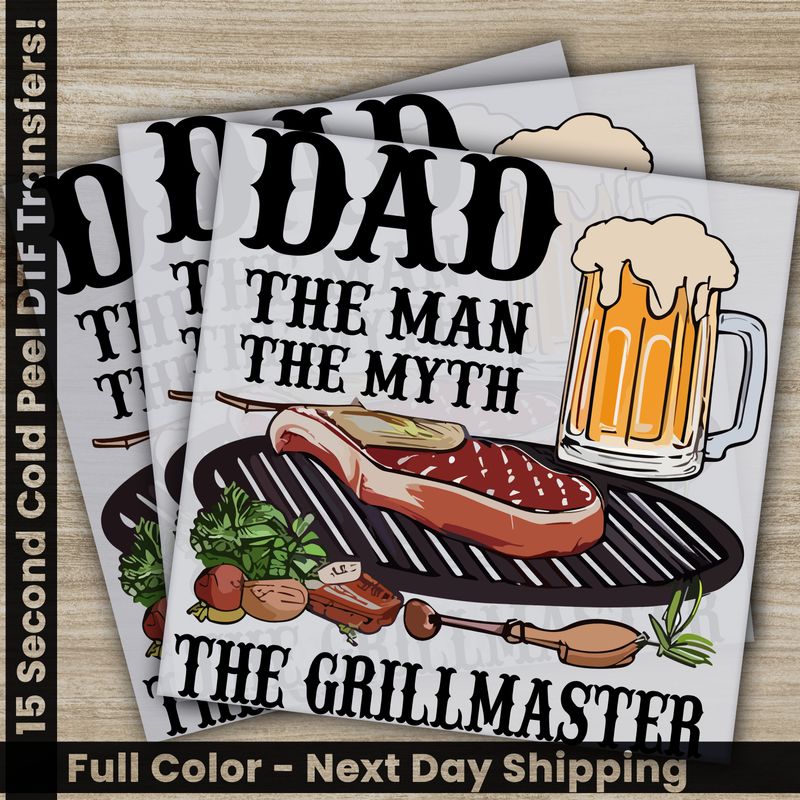 Dad, Husband, Hero, Ready To Press DTF