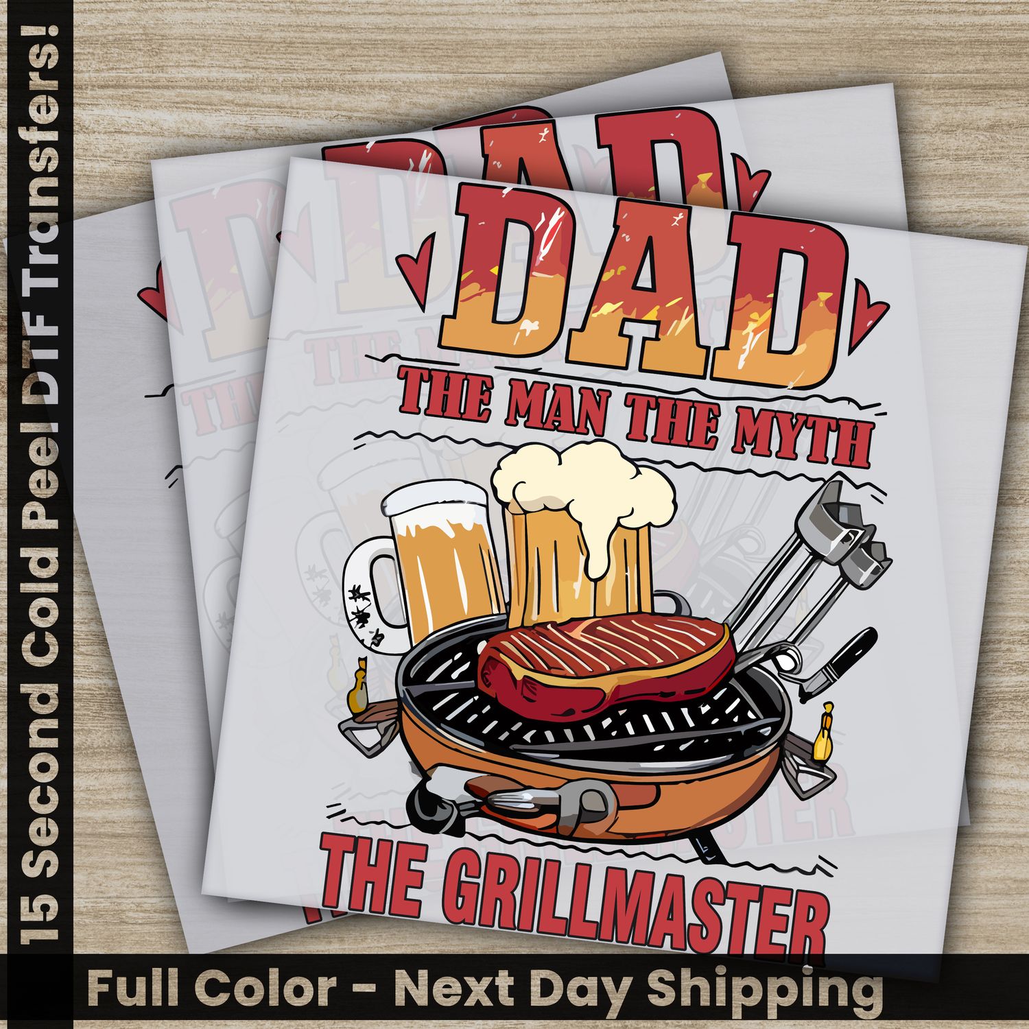 Dad, Husband, Hero, Ready To Press DTF