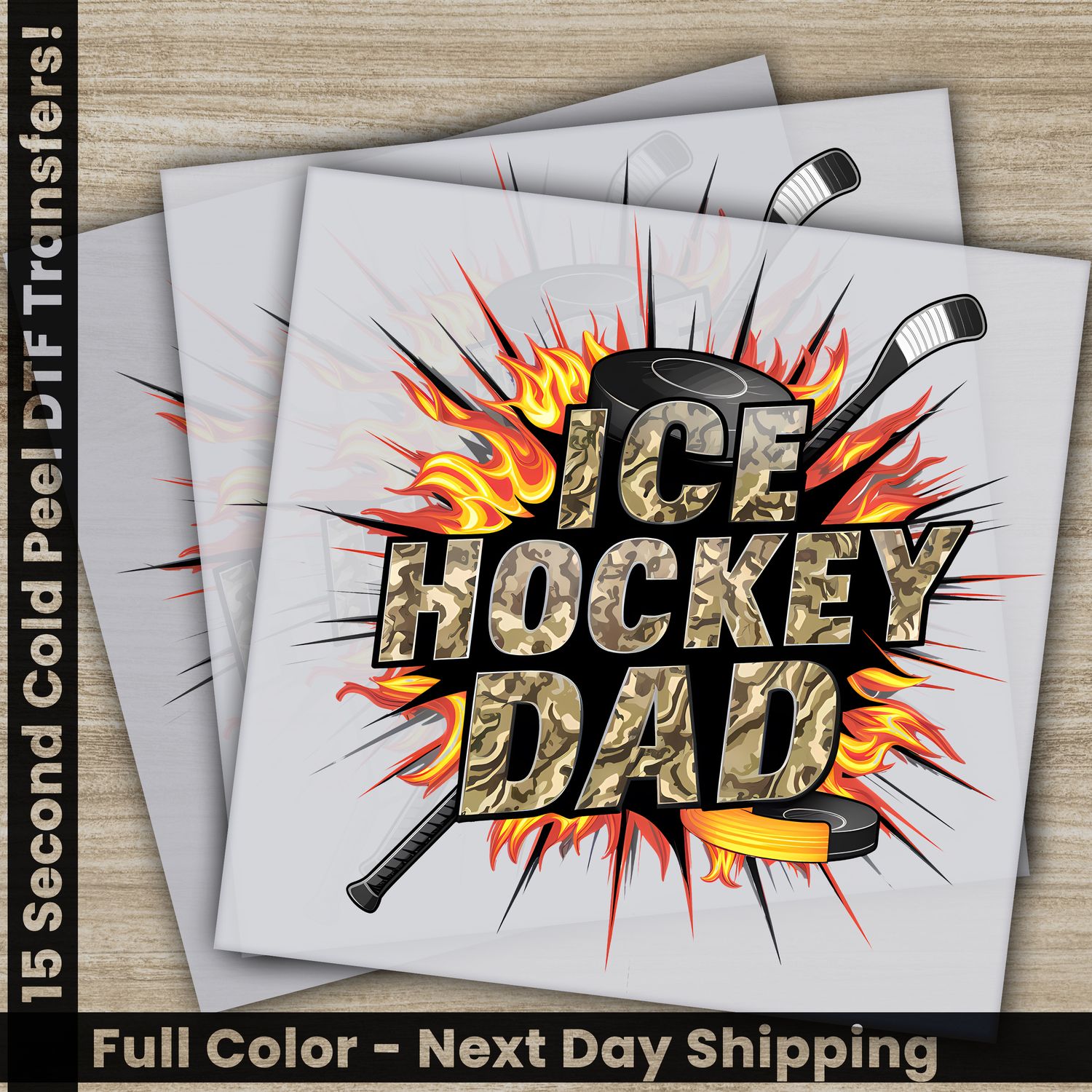 Ice Hockey Dad, Daddy, Ready To Press DTF