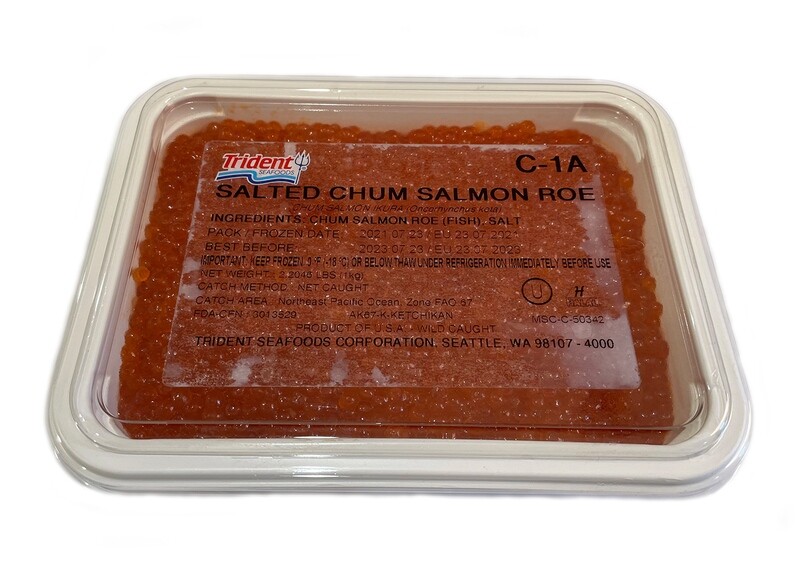 Wild Alaskan Chum Salmon Red Caviar Trident C-1A 35.2 oz