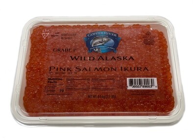 Wild Alaskan Pink Salmon Caviar Copper River Grade P 17.6 oz