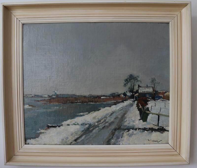 Hendrik Pieter &#39;Piet&#39; Groen (1886-1964) schilderij