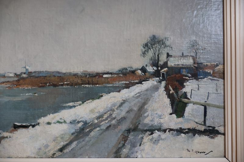 Piet Groen 1886-1964, winters landschap