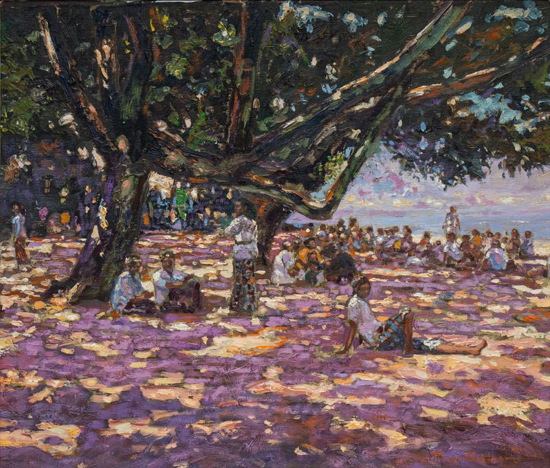 Pierre Guillaume, Under the trees, olieverf op canvas, 2025 Pierre Guillaume, Under the trees, olieverf op canvas, 2025