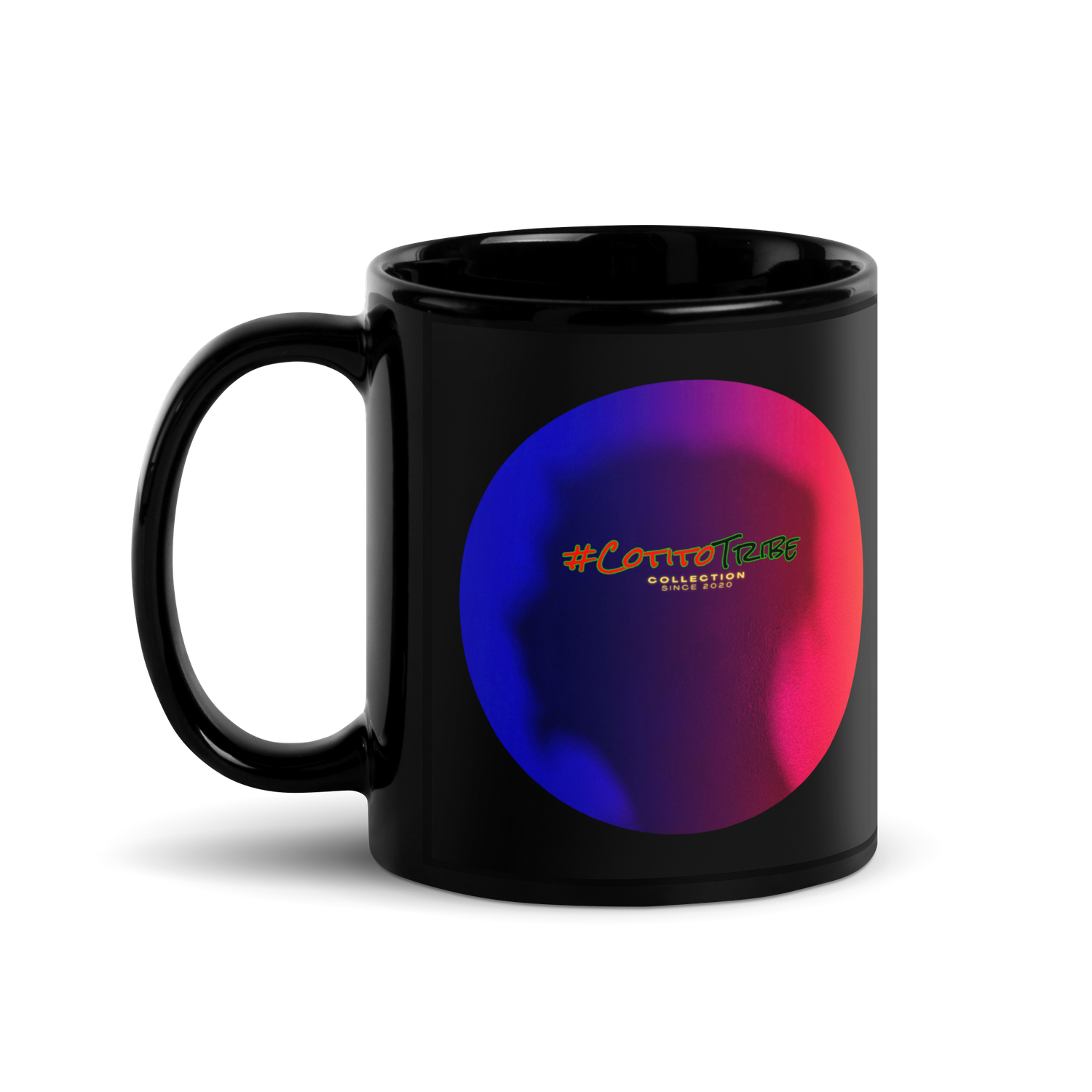 #CotitoTribe Collection Vintage Signature Logo Black Mug