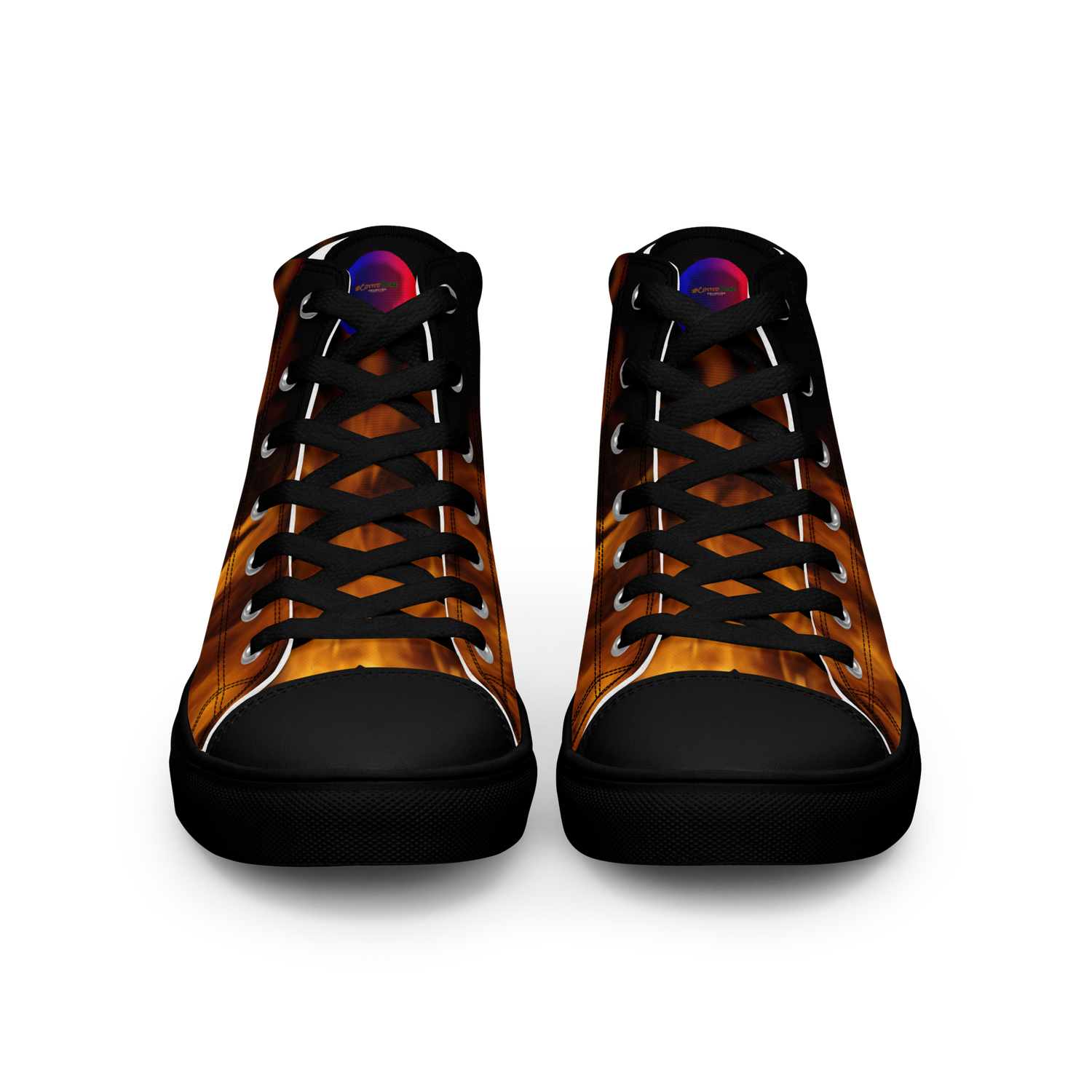#CotitoTribe Collection On Fire Men’s High Top Sneakers
