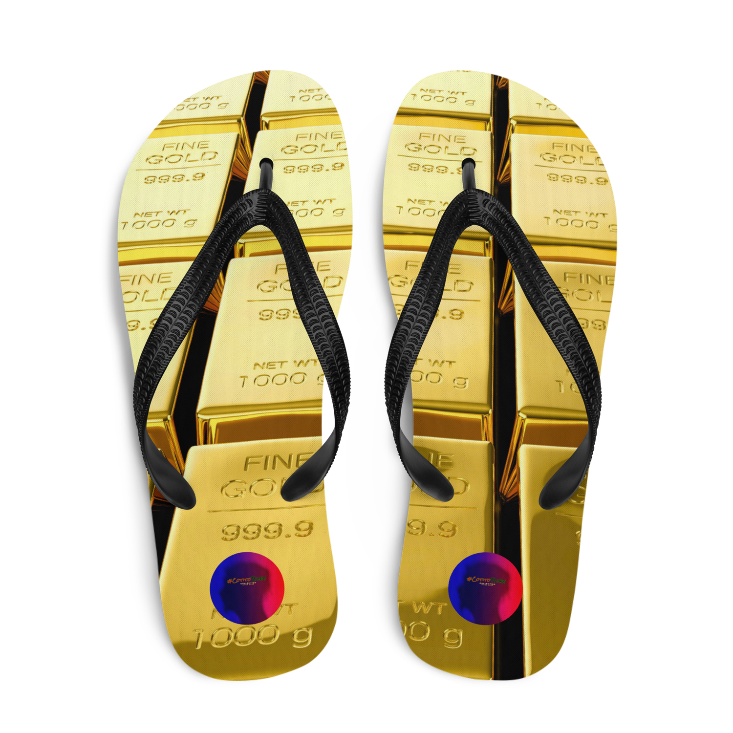 #CotitoTribe Collection Golden Flip-Flops