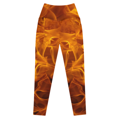 #CotitoTribe Collection On Fire Leggings with Pockets