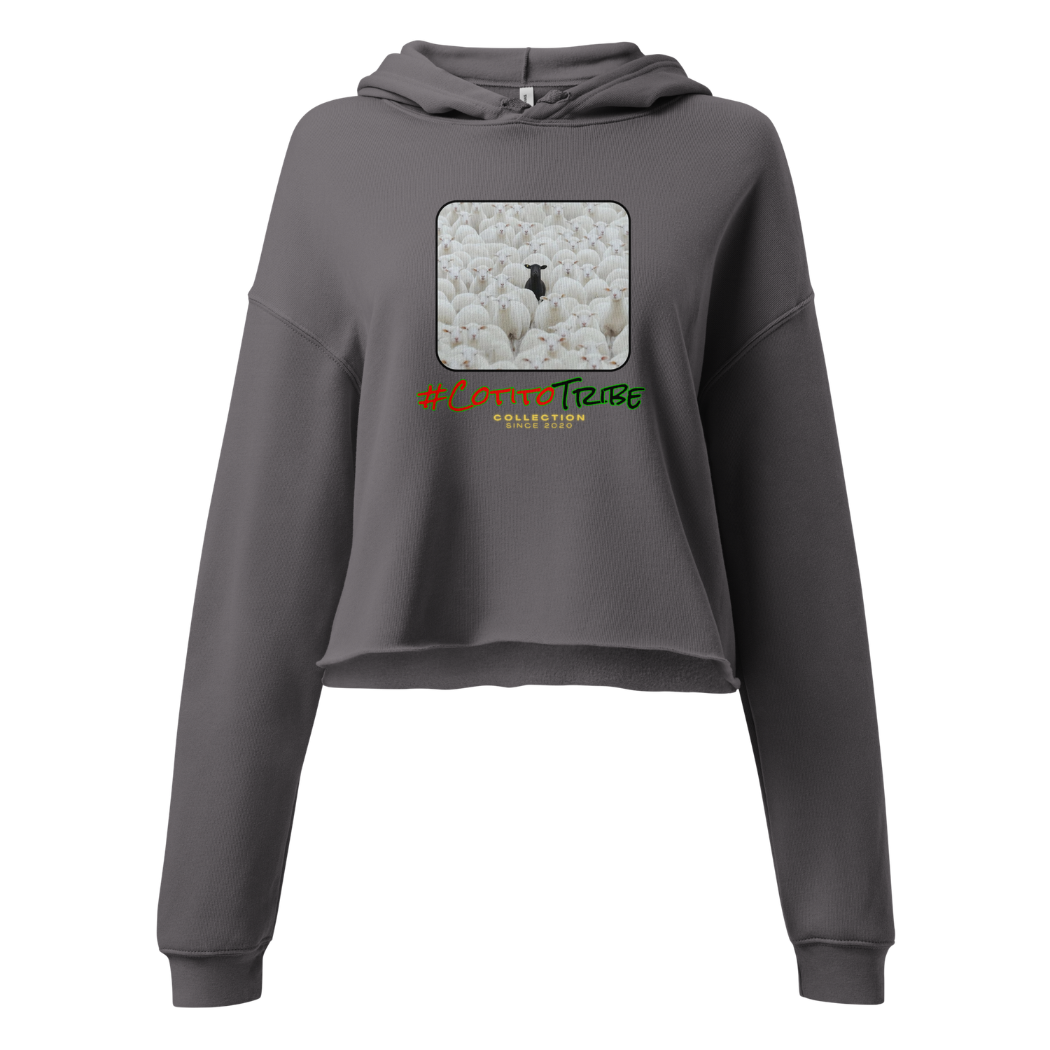#CotitoTribe Collection Black Sheep Cropped Hoodie