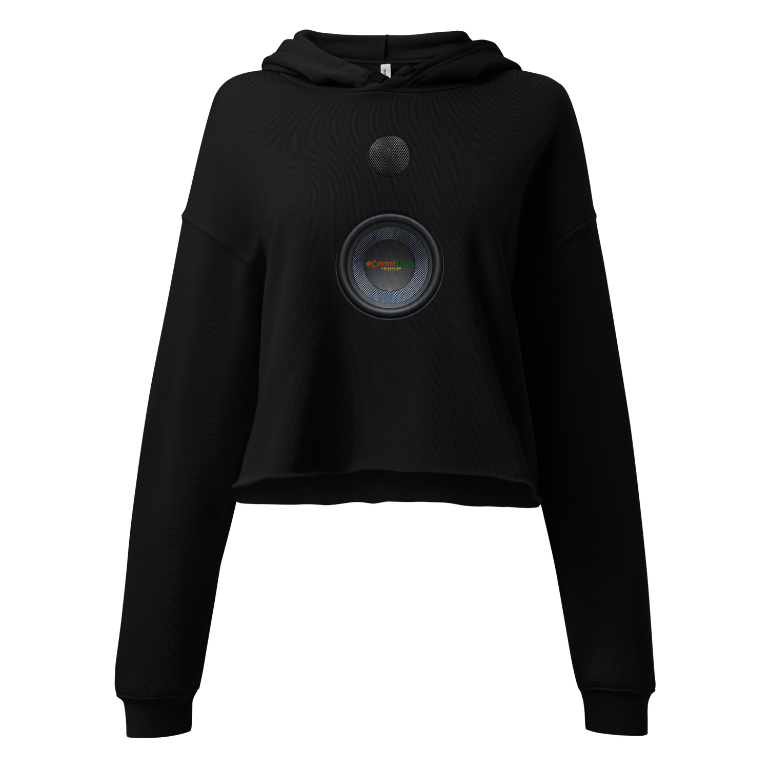 #CotitoTribe Collection Speaker-woman Cropped Hoodie