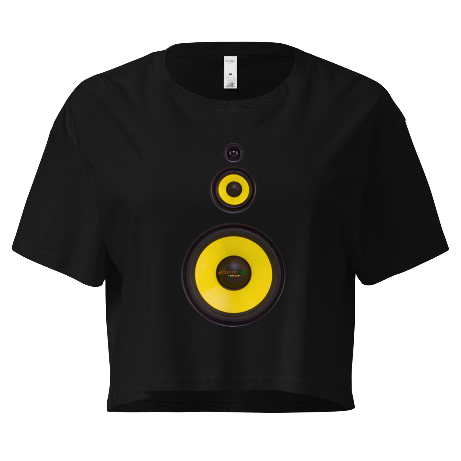 #CotitoTribe Collection Speaker-Woman III Women’s Crop Top