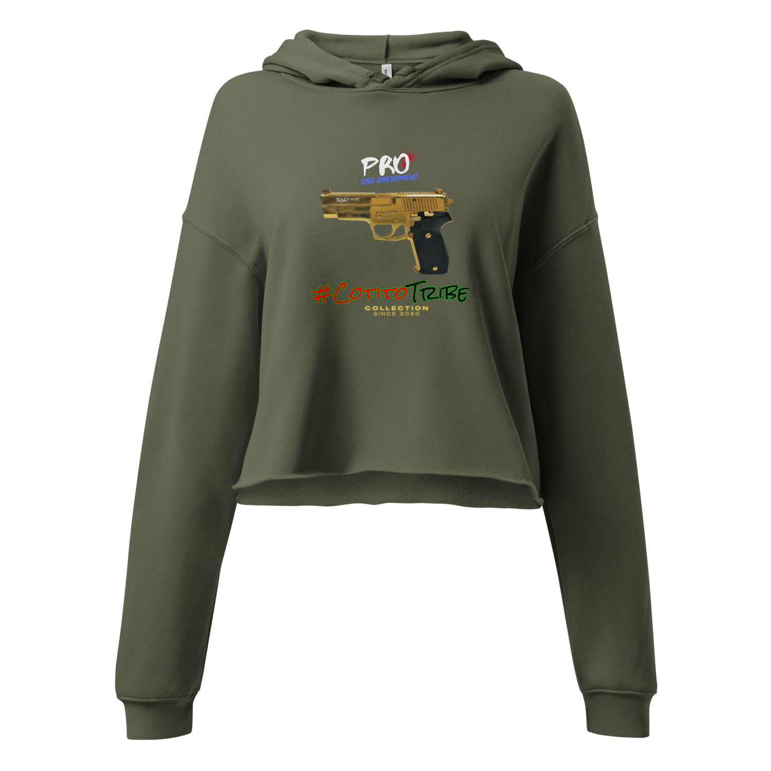 #CoitoTribe Collection Gun Law Cropped Hoodie