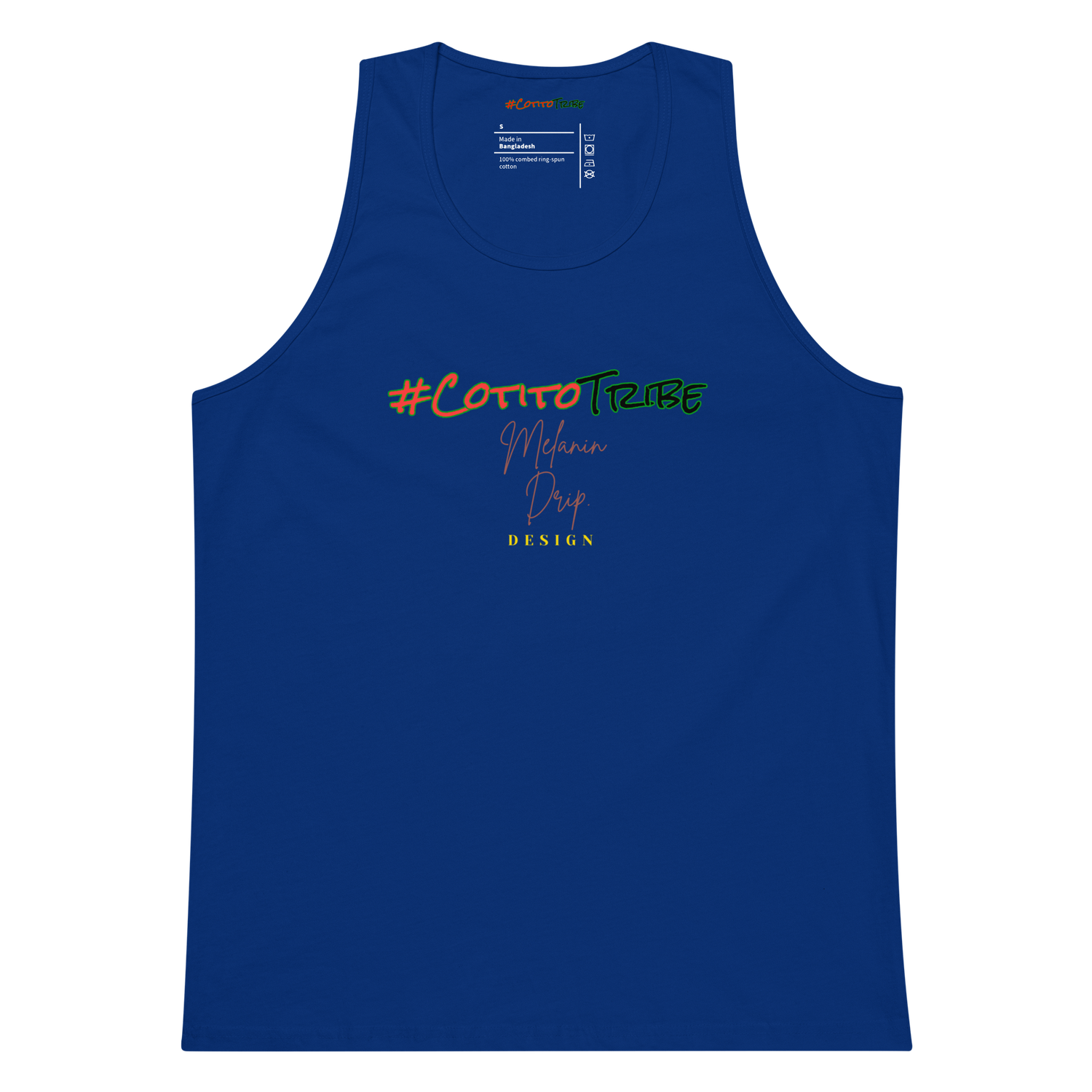 #CotitoTribe Collection Melanin Drip Signature Men’s premium Tank Top
