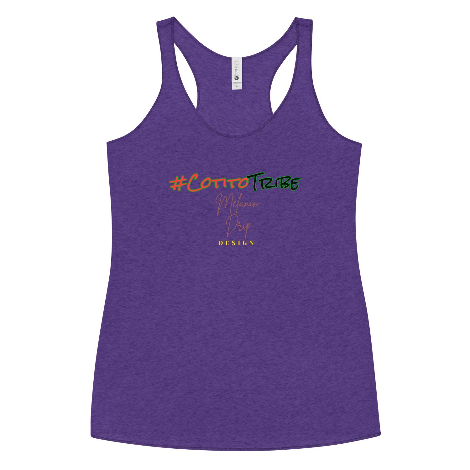 #CotitoTribe Collection Melanin Drip Signature Women&#39;s Racerback Tank