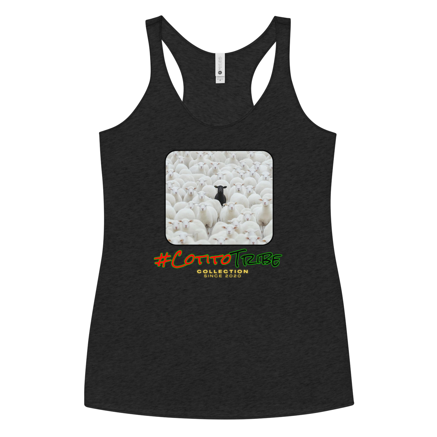#CotitoTribe Collection Black Sheep Women&#39;s Racerback Tank