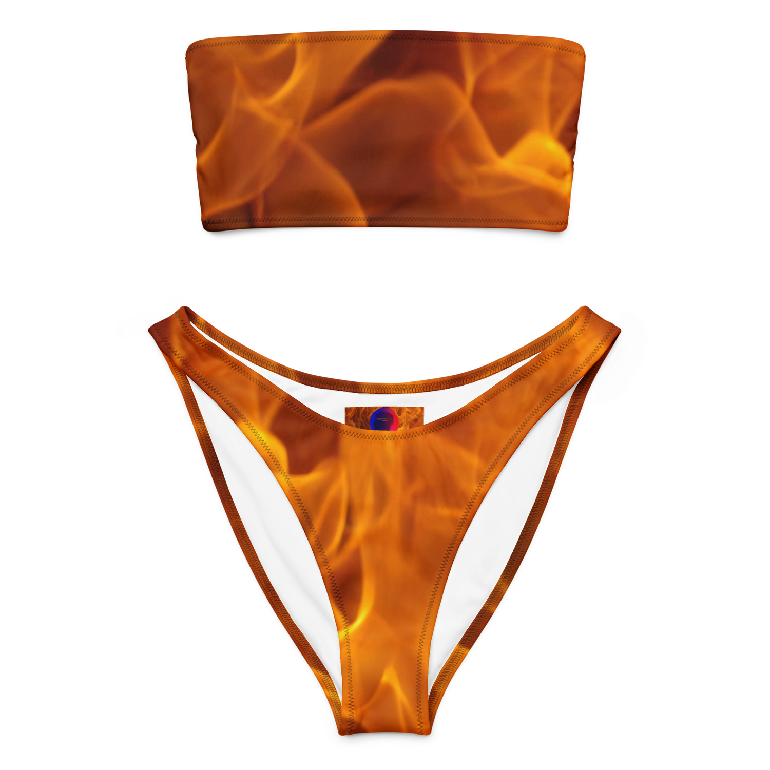 #CotitoTribe Collection On Fire Recycled Bandeau Bikini