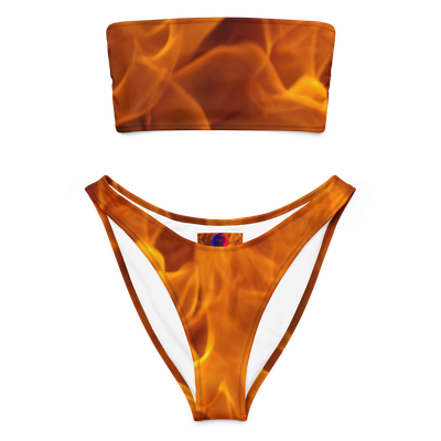 #CotitoTribe Collection On Fire Recycled Bandeau Bikini
