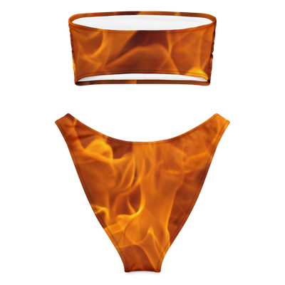 #CotitoTribe Collection On Fire Recycled Bandeau Bikini