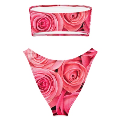 #CotitoTribe Collection Rosé Bloom Recycled Bandeau Bikini