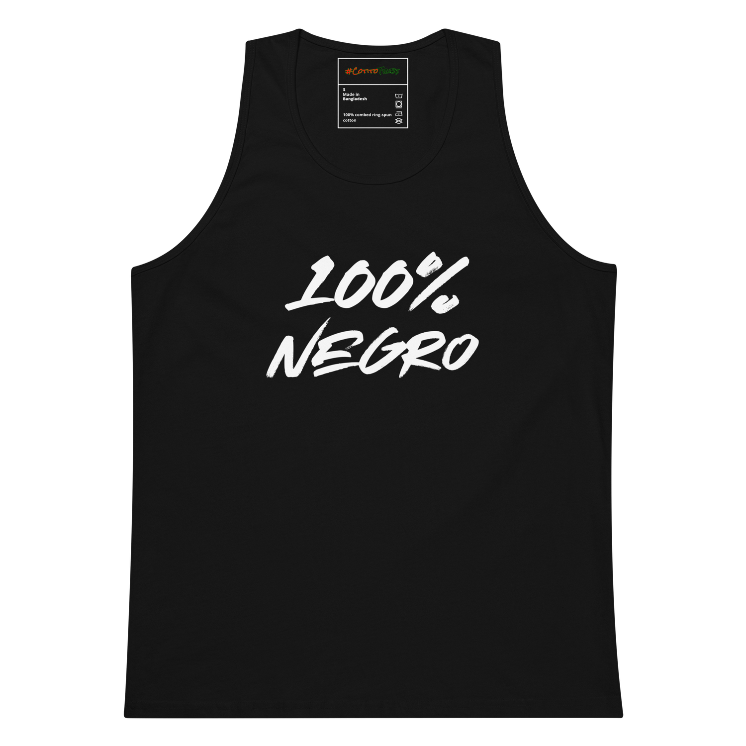#CotitoTribe Collection 100% Negro Men&#39;s Premium Tank Top