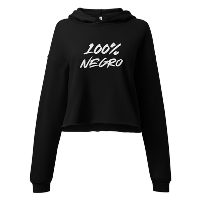 #CotitoTribe Collection 100% Negro Cropped Hoodie