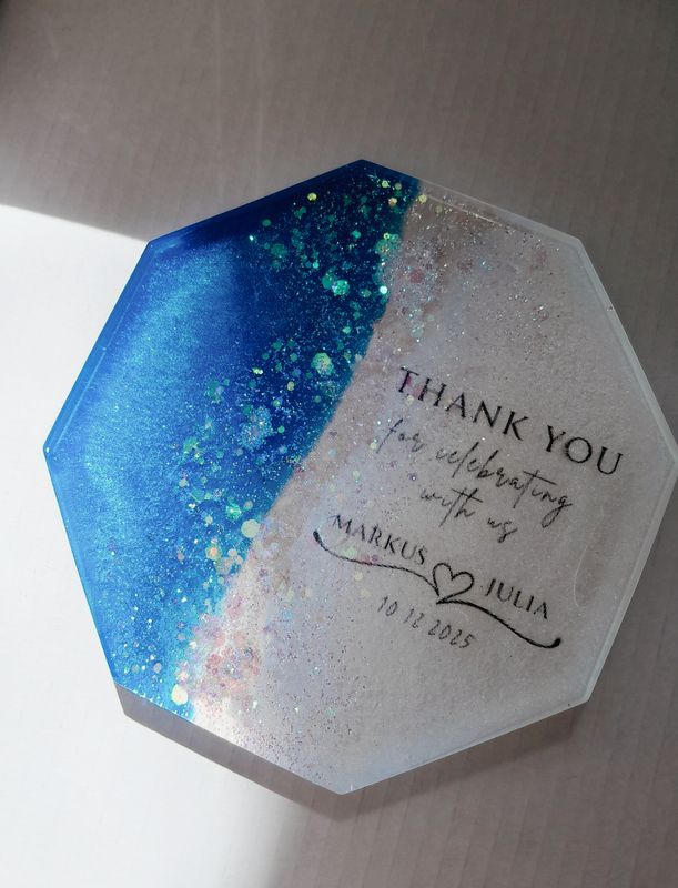Custom Resin Wedding Coasters