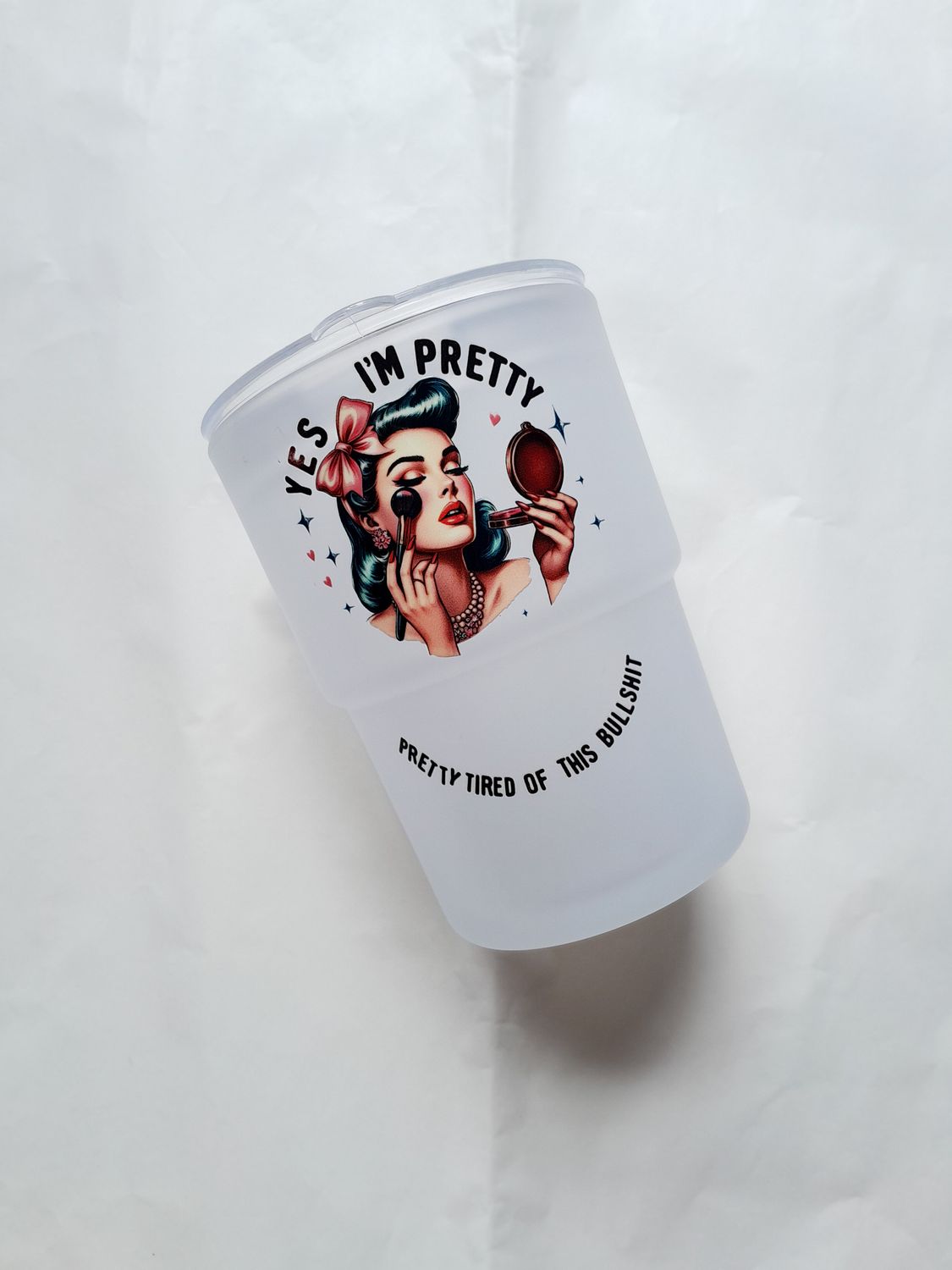 Custom Glass 13oz Stackable Tumbler