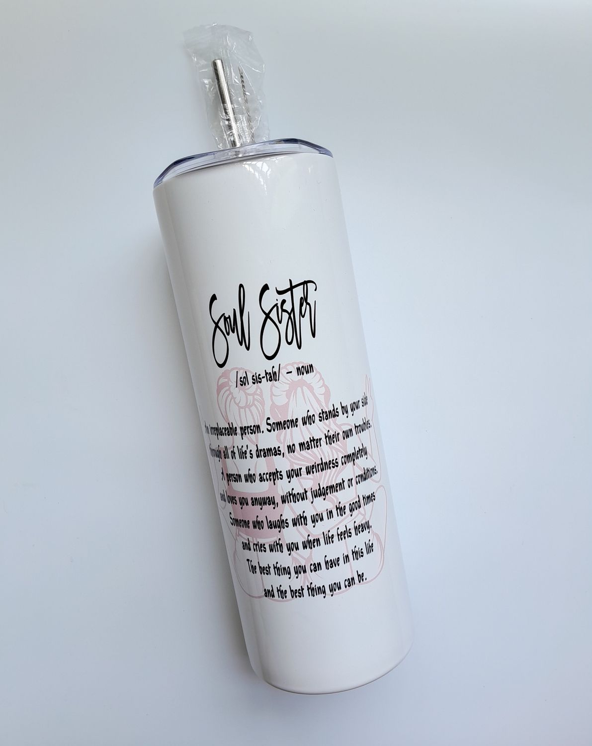 Custom 20oz Skinny Tumbler with Glass Straw – Printing &amp; Sublimation