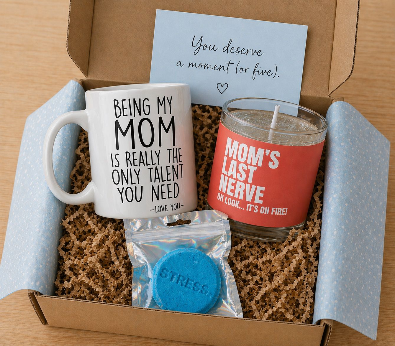 Mother's Day blue giftbox