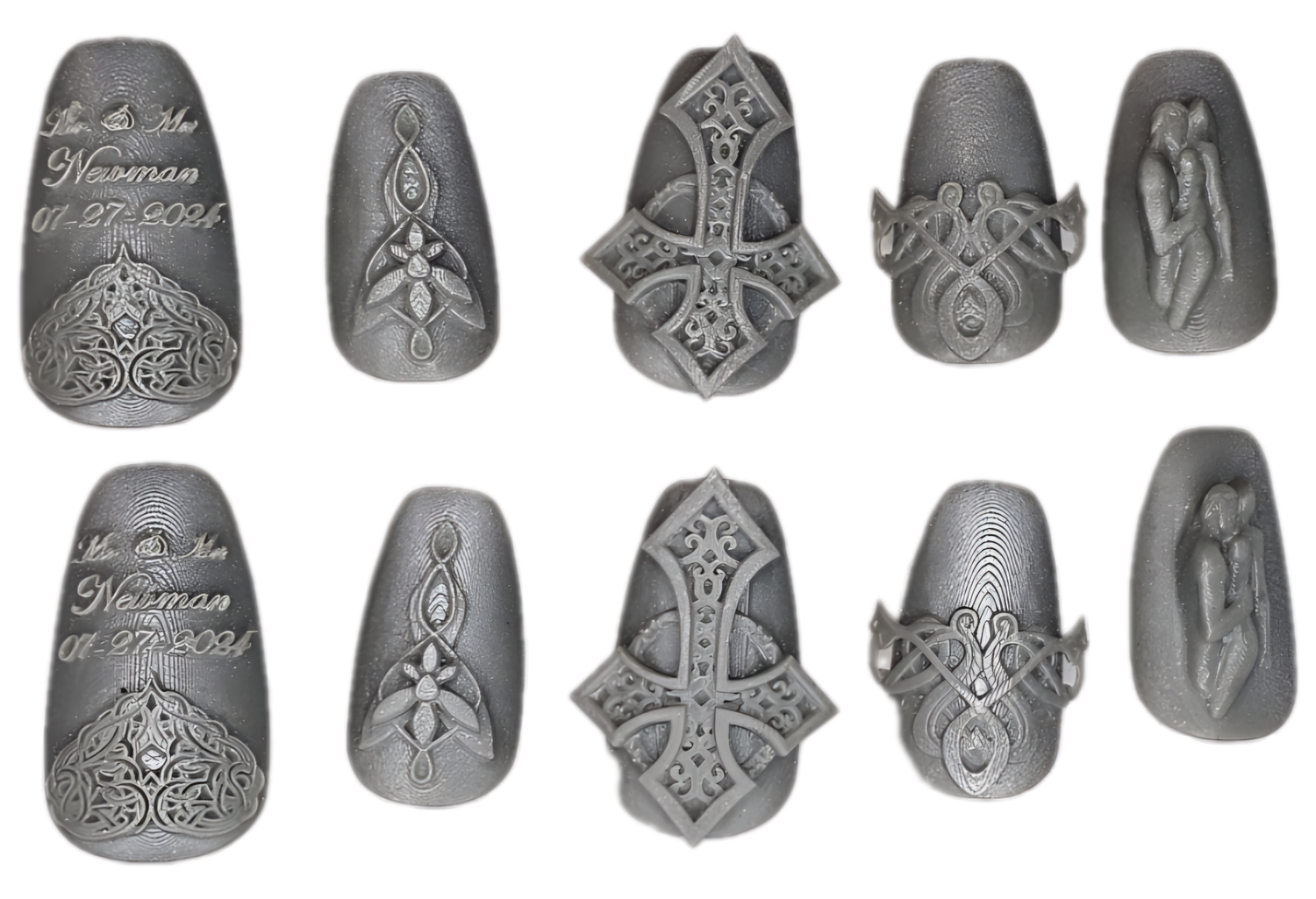Special Event/Customizable 3D Printed Press-On Nails