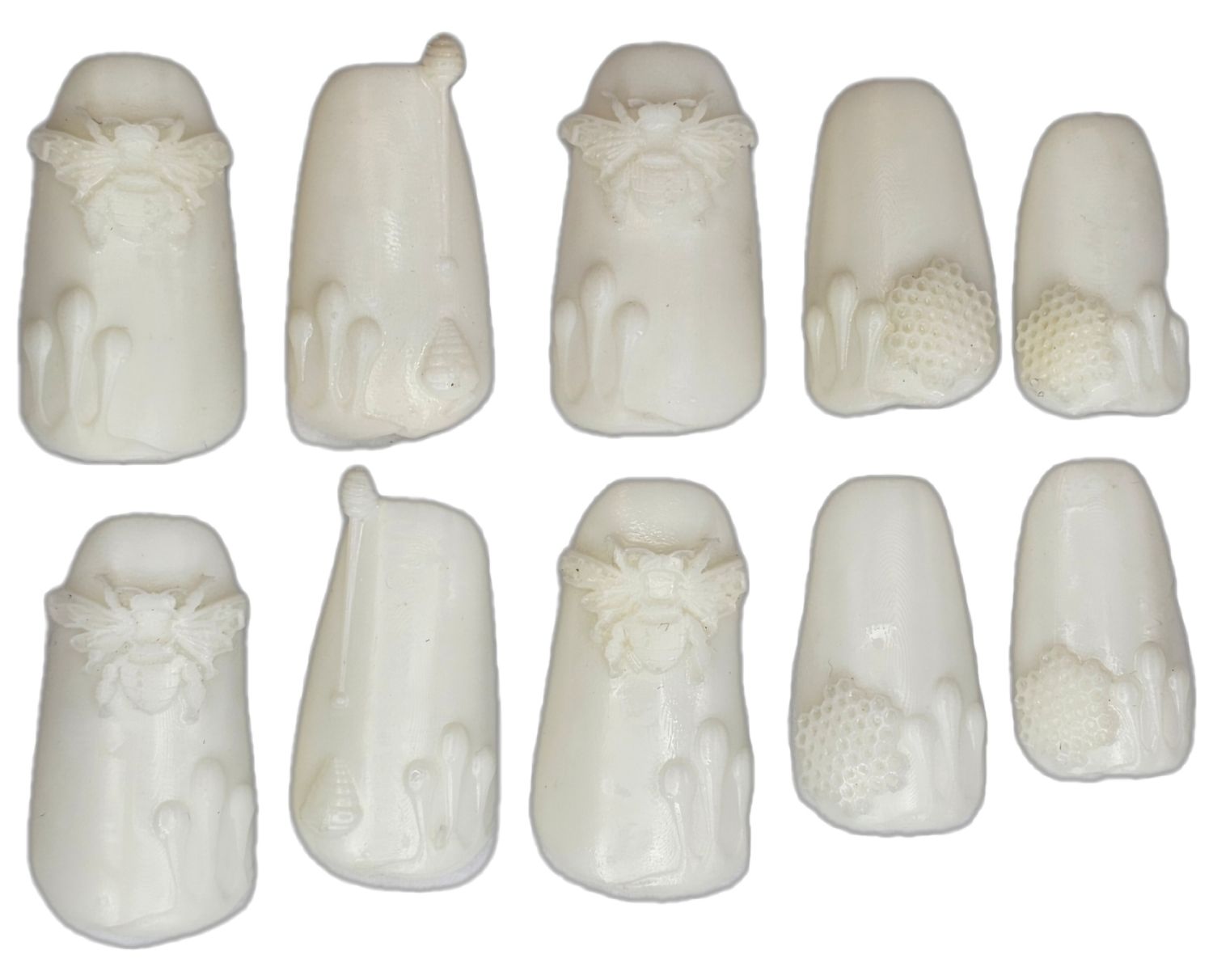 3D Printed Honey Bee Press-On Nails