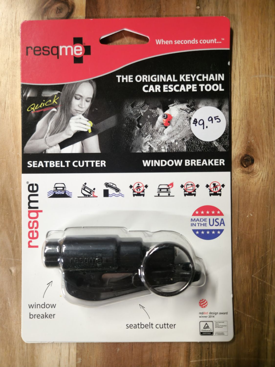 Resqme - Keychain Car Escape Tool - Black