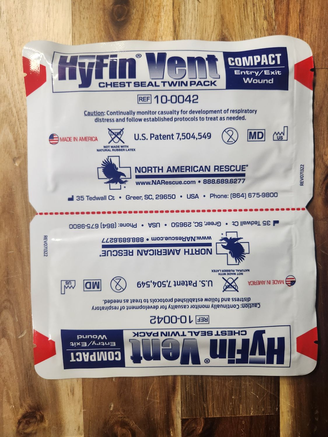 HyFin® Vent Compact Chest Seal Twin Pack