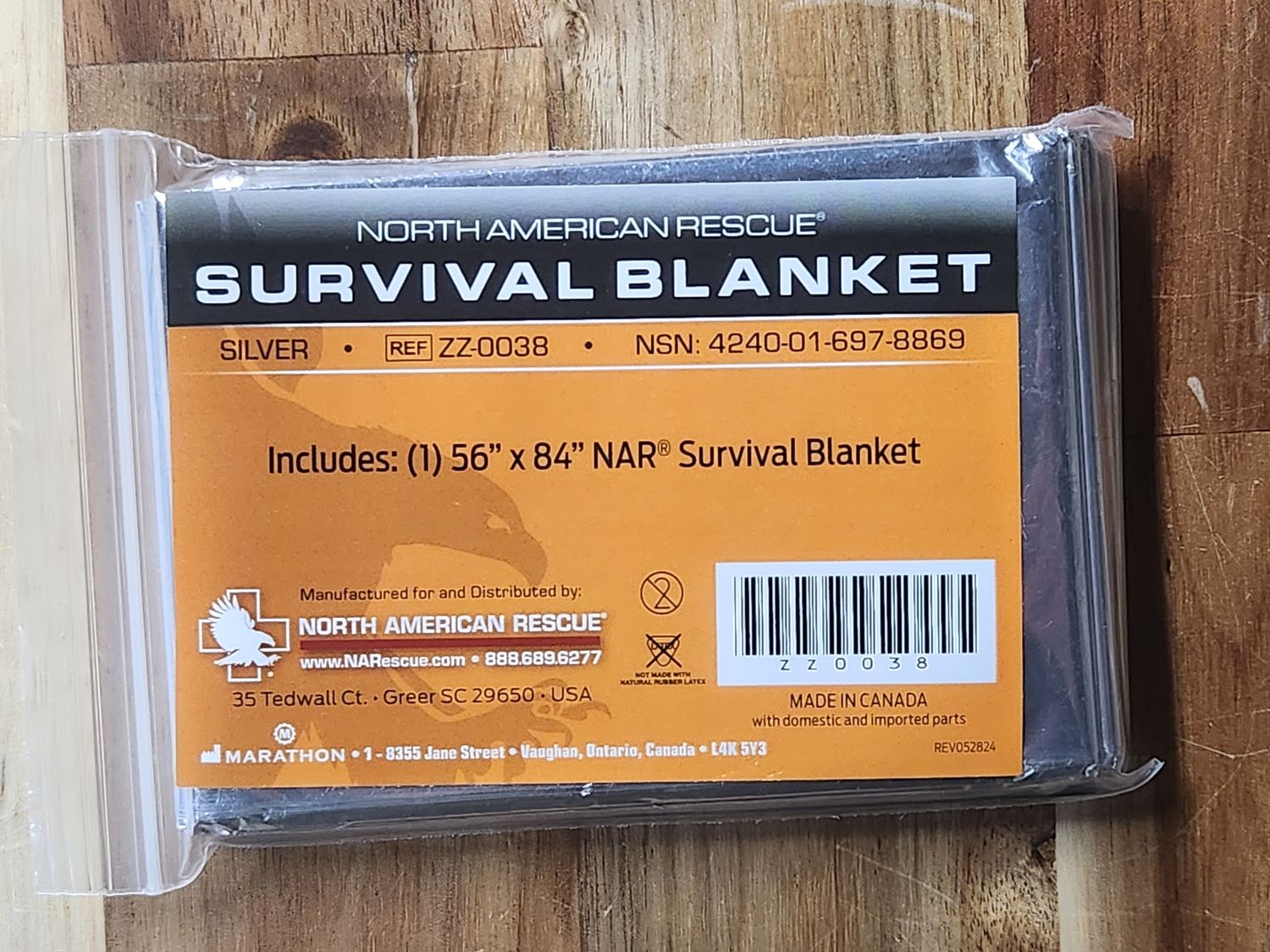 North American Rescue Survival Blanket