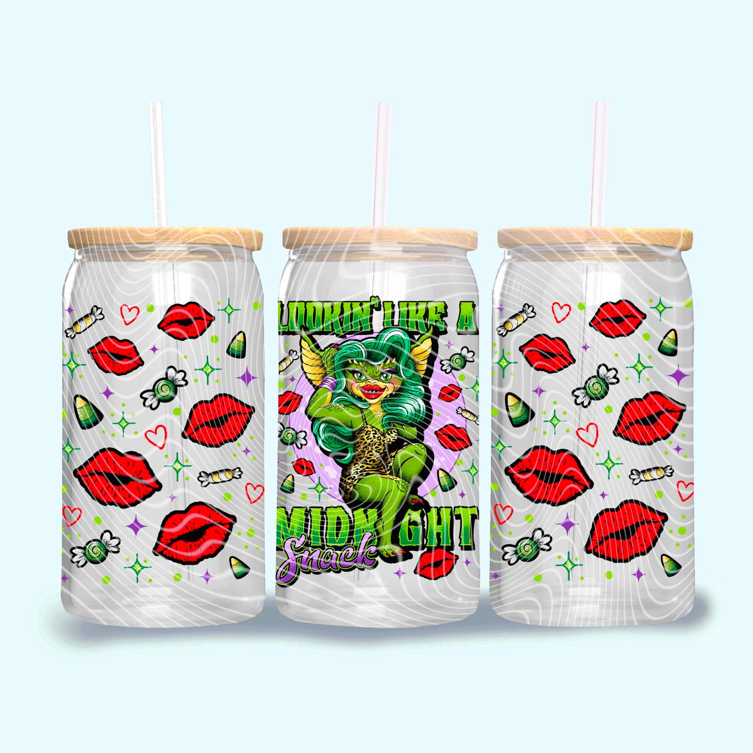Midnight snack glass cup