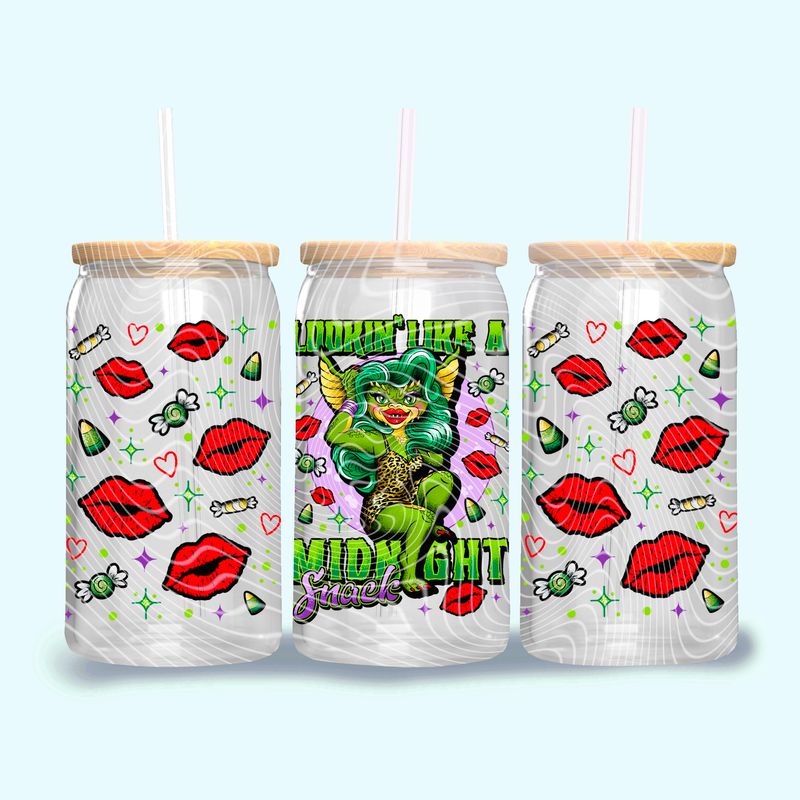 Midnight snack glass cup