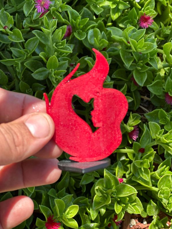 Mother and child silhoutte 3d print