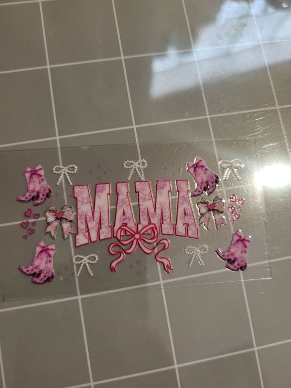 Mini uvdtf wrap - mama pink coquette