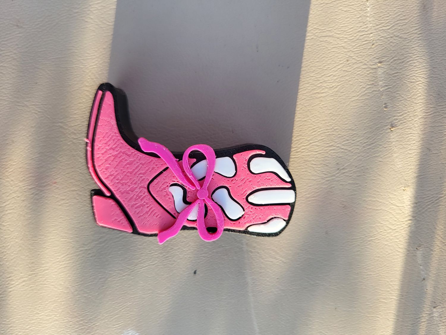 Pink boot 3d strawtopper 8mm