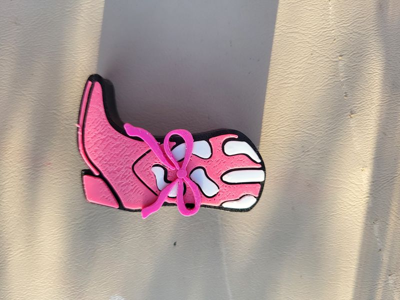 Pink boot 3d strawtopper 8mm
